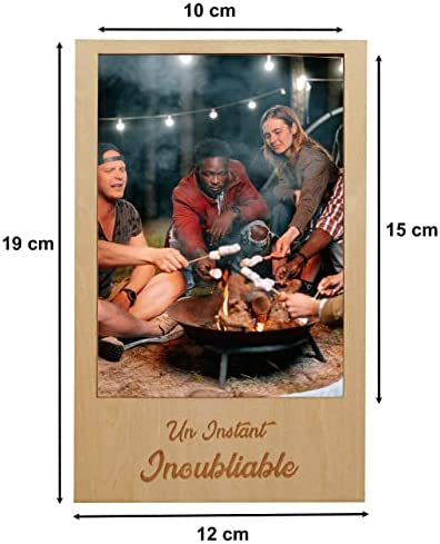 Cadre Photo Personnalisé en Bois Aimanté pour Frigo ou avec Support à Poser sur Meuble Table | Photo Format Standard 10x15cm | Porte Photo Magnétique pour Surface Métalliques pour Offrir | Idée Cadeau Cadre Photo Personnalisé en Bois Aimanté pour Frigo ou avec Support à Poser sur Meuble Table | Photo Format Standard 10x15cm | Porte Photo Magnétique pour Surface Métalliques pour Offrir | Idée Cadeau