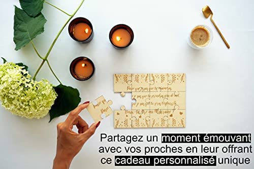 Puzzle en Bois Annonce Grossesse pour Marraine, Idee Cadeau Casse Tete Original et Personnalisé pour Faire Votre Demande, Annonce Drôle et Insolite Naissance de Bébé, Livré dans Une Pochette Cadeau Puzzle en Bois Annonce Grossesse pour Marraine, Idee Cadeau Casse Tete Original et Personnalisé pour Faire Votre Demande, Annonce Drôle et Insolite Naissance de Bébé, Livré dans Une Pochette Cadeau