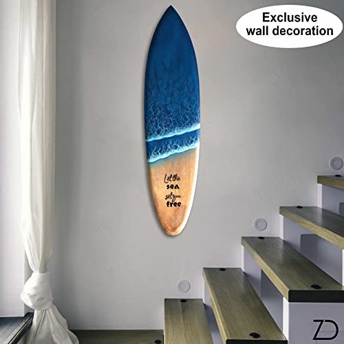 Planche de Surf Décorative en Bois de Manguier Fabriquée à la Main à Bali. Deco murale boheme à suspendre dans la chambre, le salon. Idée cadeau déco bord de mer, été, hawaii, vintage (Let the Sea) Planche de Surf Décorative en Bois de Manguier Fabriquée à la Main à Bali. Deco murale boheme à suspendre dans la chambre, le salon. Idée cadeau déco bord de mer, été, hawaii, vintage (Let the Sea)