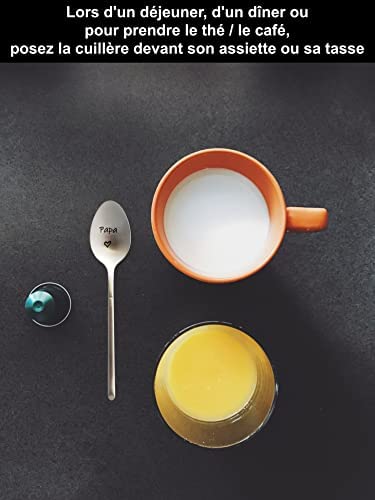 Cuillère avec Message d’Amour, Idee Cadeau Original et Personnalisé pour une Fête, Noël ou un Anniversaire, Cuillère à Café / Dessert avec son Coffret pour Offrir (Papa Je t’aime) Cuillère avec Message d’Amour, Idee Cadeau Original et Personnalisé pour une Fête, Noël ou un Anniversaire, Cuillère à Café / Dessert avec son Coffret pour Offrir (Papa Je t’aime)