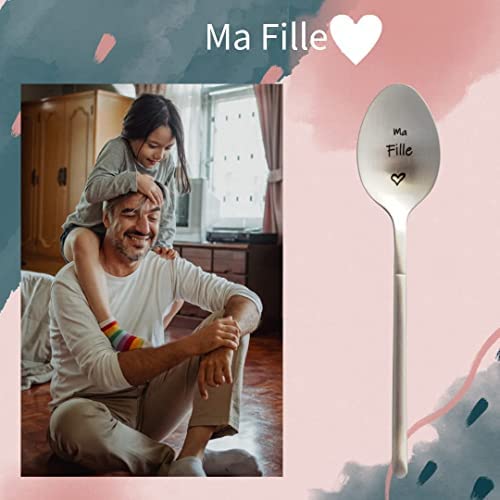 Cuillère avec Message d’Amour, Idee Cadeau Original et Personnalisé pour une Fête, Noël ou un Anniversaire, Cuillère à Café / Dessert avec son Coffret pour Offrir (Ma Fille je t’aime) Cuillère avec Message d’Amour, Idee Cadeau Original et Personnalisé pour une Fête, Noël ou un Anniversaire, Cuillère à Café / Dessert avec son Coffret pour Offrir (Ma Fille je t’aime)