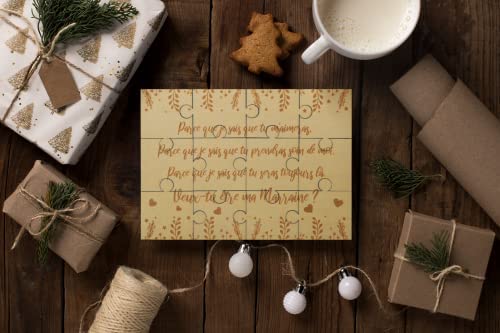 Puzzle en Bois Annonce Grossesse pour Marraine, Idee Cadeau Casse Tete Original et Personnalisé pour Faire Votre Demande, Annonce Drôle et Insolite Naissance de Bébé, Livré dans Une Pochette Cadeau Puzzle en Bois Annonce Grossesse pour Marraine, Idee Cadeau Casse Tete Original et Personnalisé pour Faire Votre Demande, Annonce Drôle et Insolite Naissance de Bébé, Livré dans Une Pochette Cadeau