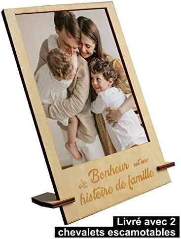 Cadre Photo Personnalisé en Bois Aimanté pour Frigo ou avec Support à Poser sur Meuble Table | Photo Format Standard 10x15cm | Porte Photo Magnétique pour Surface Métalliques pour Offrir | Idée Cadeau Cadre Photo Personnalisé en Bois Aimanté pour Frigo ou avec Support à Poser sur Meuble Table | Photo Format Standard 10x15cm | Porte Photo Magnétique pour Surface Métalliques pour Offrir | Idée Cadeau