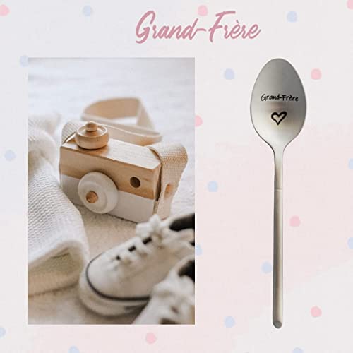 Cuillère avec Message d’Amour, Idee Cadeau Original et Personnalisé pour une Fête, Noël ou un Anniversaire, Cuillère à Café / Dessert avec son Coffret pour Offrir (Grand Frère) Cuillère avec Message d’Amour, Idee Cadeau Original et Personnalisé pour une Fête, Noël ou un Anniversaire, Cuillère à Café / Dessert avec son Coffret pour Offrir (Grand Frère)