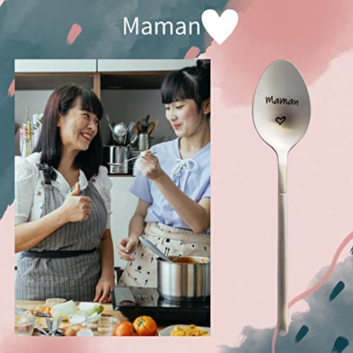Cuillère avec Message d’Amour, Idee Cadeau Original et Personnalisé pour une Fête, Noël ou un Anniversaire, Cuillère à Café / Dessert avec son Coffret pour Offrir (Maman je t’aime) Cuillère avec Message d’Amour, Idee Cadeau Original et Personnalisé pour une Fête, Noël ou un Anniversaire, Cuillère à Café / Dessert avec son Coffret pour Offrir (Maman je t’aime)