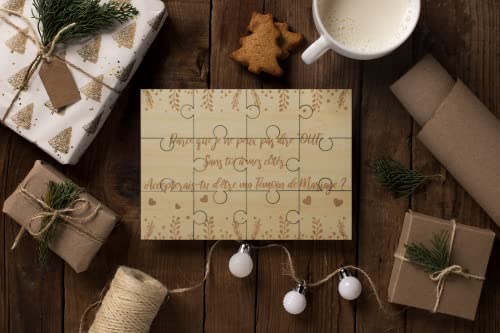 Puzzle en Bois Veux-tu être ma Témoin, Idee Cadeau Casse Tete Original et Personnalisé pour Faire Votre Demande de Temoin pour Votre Mariage, Annonce Insolite EVJF, avec Pochette Cadeau Puzzle en Bois Veux-tu être ma Témoin, Idee Cadeau Casse Tete Original et Personnalisé pour Faire Votre Demande de Temoin pour Votre Mariage, Annonce Insolite EVJF, avec Pochette Cadeau