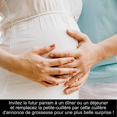 Cuillère Annonce Grossesse pour Parrain, Idee Cadeau Original et Personnalisé pour faire votre demande, Annonce Drôle et Insolite Naissance de Bébé, Cuillère à Café / Dessert avec son Coffret Cuillère Annonce Grossesse pour Parrain, Idee Cadeau Original et Personnalisé pour faire votre demande, Annonce Drôle et Insolite Naissance de Bébé, Cuillère à Café / Dessert avec son Coffret