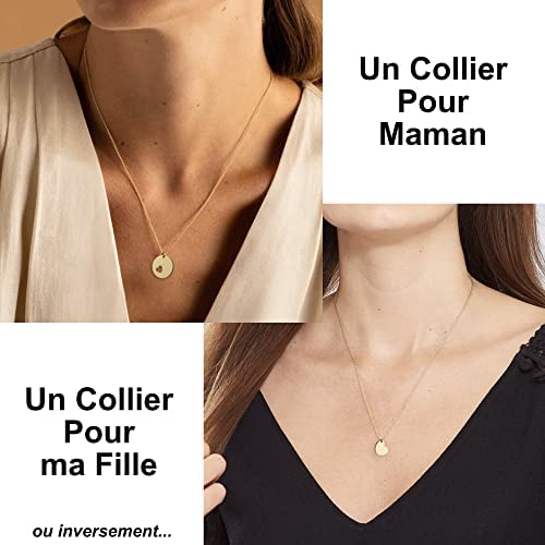 Set de 2 colliers pour femme avec pendentif en forme de cœur Mère Fille. 2 Bijoux personnalisés livrés dans une boite avec message d’amour. Idée cadeau Anniversaire, Noël, Fête des Mères, St Valentin Set de 2 colliers pour femme avec pendentif en forme de cœur Mère Fille. 2 Bijoux personnalisés livrés dans une boite avec message d’amour. Idée cadeau Anniversaire, Noël, Fête des Mères, St Valentin