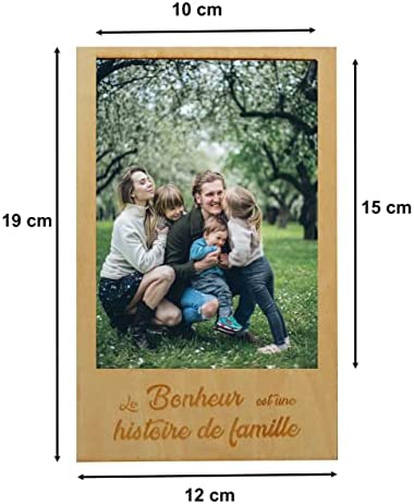 Cadre Photo Personnalisé en Bois Aimanté pour Frigo ou avec Support à Poser sur Meuble Table | Photo Format Standard 10x15cm | Porte Photo Magnétique pour Surface Métalliques pour Offrir | Idée Cadeau Cadre Photo Personnalisé en Bois Aimanté pour Frigo ou avec Support à Poser sur Meuble Table | Photo Format Standard 10x15cm | Porte Photo Magnétique pour Surface Métalliques pour Offrir | Idée Cadeau