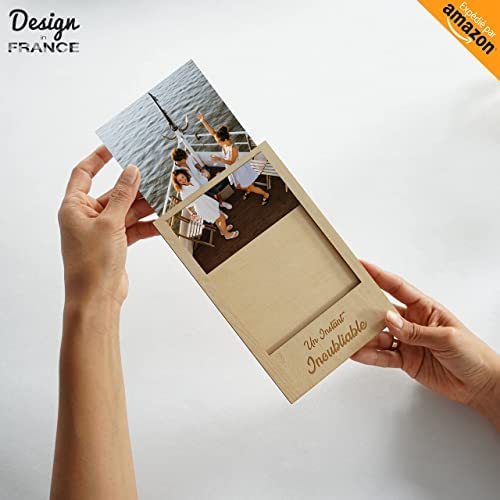 Cadre Photo Personnalisé en Bois Aimanté pour Frigo ou avec Support à Poser sur Meuble Table | Photo Format Standard 10x15cm | Porte Photo Magnétique pour Surface Métalliques pour Offrir | Idée Cadeau Cadre Photo Personnalisé en Bois Aimanté pour Frigo ou avec Support à Poser sur Meuble Table | Photo Format Standard 10x15cm | Porte Photo Magnétique pour Surface Métalliques pour Offrir | Idée Cadeau