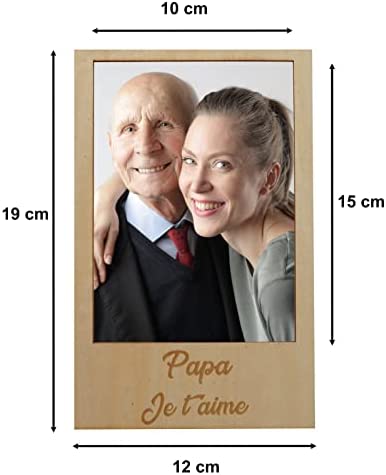 Cadre Photo Personnalisé en Bois Aimanté pour Frigo ou avec Support à Poser pour offrir à votre père | Photo Format Standard 10x15cm | Porte Photo Magnétique pour Surface Métallique | Idée Cadeau Papa Cadre Photo Personnalisé en Bois Aimanté pour Frigo ou avec Support à Poser pour offrir à votre père | Photo Format Standard 10x15cm | Porte Photo Magnétique pour Surface Métallique | Idée Cadeau Papa