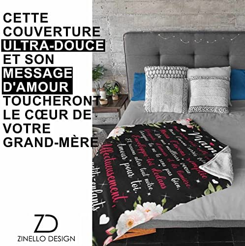 Plaid Personnalisé Doux Polaire pour Offrir à sa Grand-Mère. Idée Cadeau Insolite Utile pour un Anniversaire Noel la Fête des Grands-Mères. Couverture Couvre Lit pour la Deco de la Maison Plaid Personnalisé Doux Polaire pour Offrir à sa Grand-Mère. Idée Cadeau Insolite Utile pour un Anniversaire Noel la Fête des Grands-Mères. Couverture Couvre Lit pour la Deco de la Maison