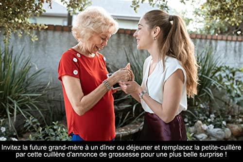 Cuillère Annonce Grossesse pour Grand-Mère, Idee Cadeau Original et Personnalisé pour Future Mamie, Annonce Drôle et Insolite Naissance de Bébé, Cuillère à Café / Dessert avec son Coffret pour Offrir. Cuillère Annonce Grossesse pour Grand-Mère, Idee Cadeau Original et Personnalisé pour Future Mamie, Annonce Drôle et Insolite Naissance de Bébé, Cuillère à Café / Dessert avec son Coffret pour Offrir.