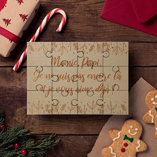 Puzzle en Bois Annonce Grossesse pour Grand-Parent | Idee Cadeau Casse Tete Original et personnalisé pour Futur Grand-Mère et Grand-Père | Annonce Drôle et Insolite Naissance de Bébé à Mamie Papi Puzzle en Bois Annonce Grossesse pour Grand-Parent | Idee Cadeau Casse Tete Original et personnalisé pour Futur Grand-Mère et Grand-Père | Annonce Drôle et Insolite Naissance de Bébé à Mamie Papi