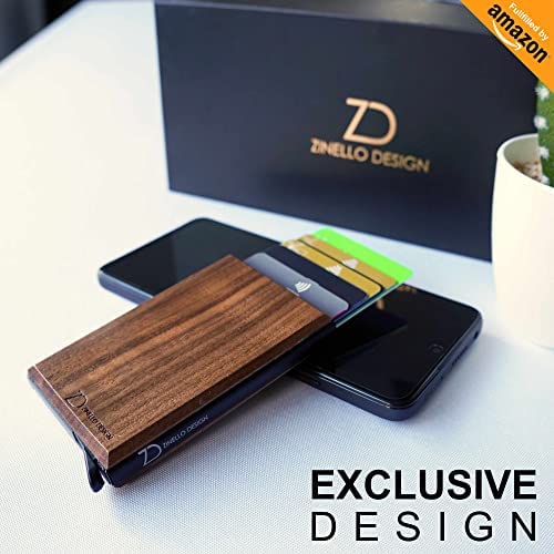 Porte Carte de Crédit en Bois de Noyer et Aluminium pour Carte Bancaire, Carte de Visite et Cartes au Format 85 x 55 mm. Blocage RFID, Fabriqué à la Main, Idee Cadeau Homme et Femme (Moderne) Porte Carte de Crédit en Bois de Noyer et Aluminium pour Carte Bancaire, Carte de Visite et Cartes au Format 85 x 55 mm. Blocage RFID, Fabriqué à la Main, Idee Cadeau Homme et Femme (Moderne)