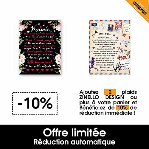 Plaid Personnalisé Doux Polaire pour Offrir à sa Grand-Mère. Idée Cadeau Insolite Utile pour un Anniversaire Noel la Fête des Grands-Mères. Couverture Couvre Lit pour la Deco de la Maison Plaid Personnalisé Doux Polaire pour Offrir à sa Grand-Mère. Idée Cadeau Insolite Utile pour un Anniversaire Noel la Fête des Grands-Mères. Couverture Couvre Lit pour la Deco de la Maison