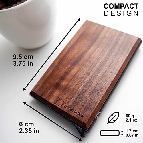 Porte Carte de Crédit en Bois de Noyer et Aluminium pour Carte Bancaire, Carte de Visite et Cartes au Format 85 x 55 mm. Blocage RFID, Fabriqué à la Main, Idee Cadeau Homme et Femme (Moderne) Porte Carte de Crédit en Bois de Noyer et Aluminium pour Carte Bancaire, Carte de Visite et Cartes au Format 85 x 55 mm. Blocage RFID, Fabriqué à la Main, Idee Cadeau Homme et Femme (Moderne)