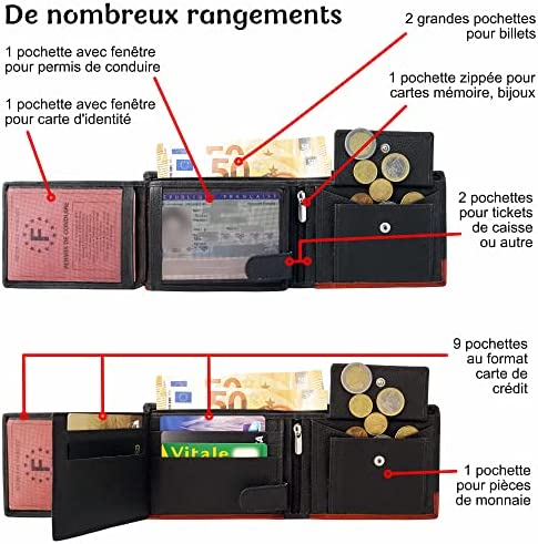 Portefeuille en Cuir pour Homme Livré dans un Coffret Cadeau avec Message Personnalisé pour Votre Fils. Porte Carte Bancaire, Porte Monnaie, Porte Feuille. Idée Cadeau Noel Anniversaire Fête des Pères Portefeuille en Cuir pour Homme Livré dans un Coffret Cadeau avec Message Personnalisé pour Votre Fils. Porte Carte Bancaire, Porte Monnaie, Porte Feuille. Idée Cadeau Noel Anniversaire Fête des Pères
