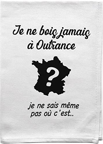 Set De 4 Torchons De Cuisine Humoristiques CUTHOLLOW - Microfibre Absorbante, Phrases Drôles - Idéal Cadeau Cuisine