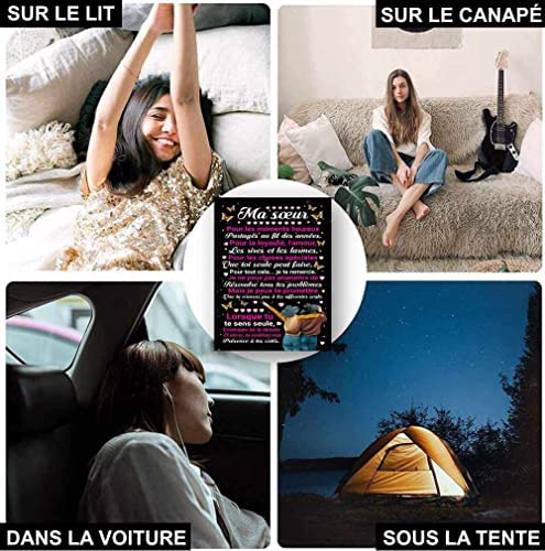 Plaid Personnalisé Doux Polaire pour Offrir à sa Soeur. Idée Cadeau Insolite Utile pour Un Anniversaire Noel la Fête des Mères Un Mariage. Couverture Couvre Lit pour la Deco de la Maison Plaid Personnalisé Doux Polaire pour Offrir à sa Soeur. Idée Cadeau Insolite Utile pour Un Anniversaire Noel la Fête des Mères Un Mariage. Couverture Couvre Lit pour la Deco de la Maison