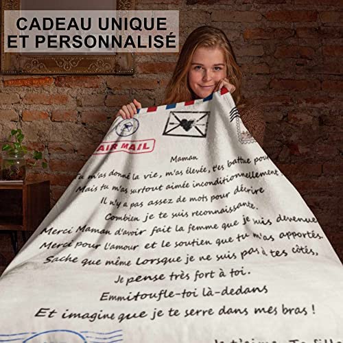 Plaid Personnalisé Doux pour Offrir à sa Mère de la Part de sa Fille. Idée Cadeau Insolite Utile pour Un Anniversaire Noel la Fête des Mères Un Mariage. Couverture Couvre Lit Plaid Personnalisé Doux pour Offrir à sa Mère de la Part de sa Fille. Idée Cadeau Insolite Utile pour Un Anniversaire Noel la Fête des Mères Un Mariage. Couverture Couvre Lit