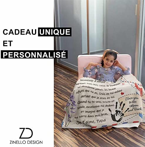 Plaid personnalisé Doux Polaire pour Offrir à sa Fille de la Part de Papa Idée Cadeau Insolite Original utile pour Un Anniversaire Noel Un Mariage Couverture Couvre lit pour la Deco de la Maison Plaid personnalisé Doux Polaire pour Offrir à sa Fille de la Part de Papa Idée Cadeau Insolite Original utile pour Un Anniversaire Noel Un Mariage Couverture Couvre lit pour la Deco de la Maison