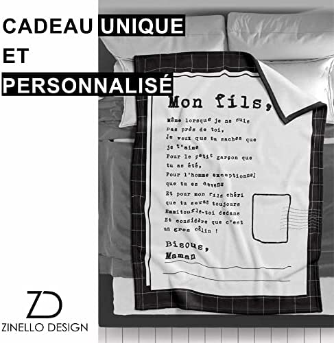 Plaid personnalisé Doux pour Offrir à Son Fils de la Part de Maman Idée Cadeau Original utile pour Un Anniversaire Noel la fête des pères Un Mariage Couverture Couvre lit Deco de la Maison Un canapé Plaid personnalisé Doux pour Offrir à Son Fils de la Part de Maman Idée Cadeau Original utile pour Un Anniversaire Noel la fête des pères Un Mariage Couverture Couvre lit Deco de la Maison Un canapé