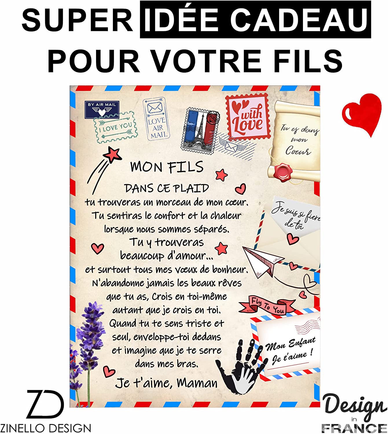 Plaid personnalisé Doux pour Offrir à Son Fils de la Part de Maman Idée Cadeau Original utile pour Un Anniversaire Noel la fête des pères Un Mariage Couverture Couvre lit Deco de la Maison Un canapé Plaid personnalisé Doux pour Offrir à Son Fils de la Part de Maman Idée Cadeau Original utile pour Un Anniversaire Noel la fête des pères Un Mariage Couverture Couvre lit Deco de la Maison Un canapé
