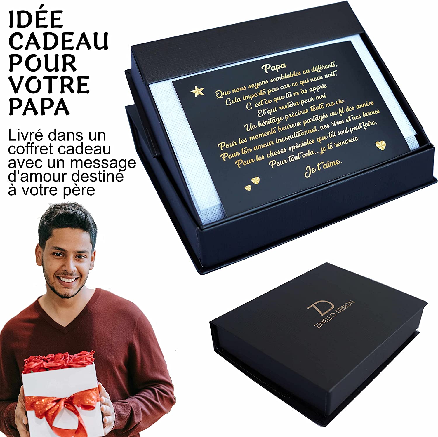 Portefeuille en Cuir pour Homme Livré dans un Coffret Cadeau avec Message Personnalisé. Porte Carte Bancaire, Porte Monnaie, Porte Feuille. Idée Cadeau Noel Anniversaire Fête des Pères Portefeuille en Cuir pour Homme Livré dans un Coffret Cadeau avec Message Personnalisé. Porte Carte Bancaire, Porte Monnaie, Porte Feuille. Idée Cadeau Noel Anniversaire Fête des Pères