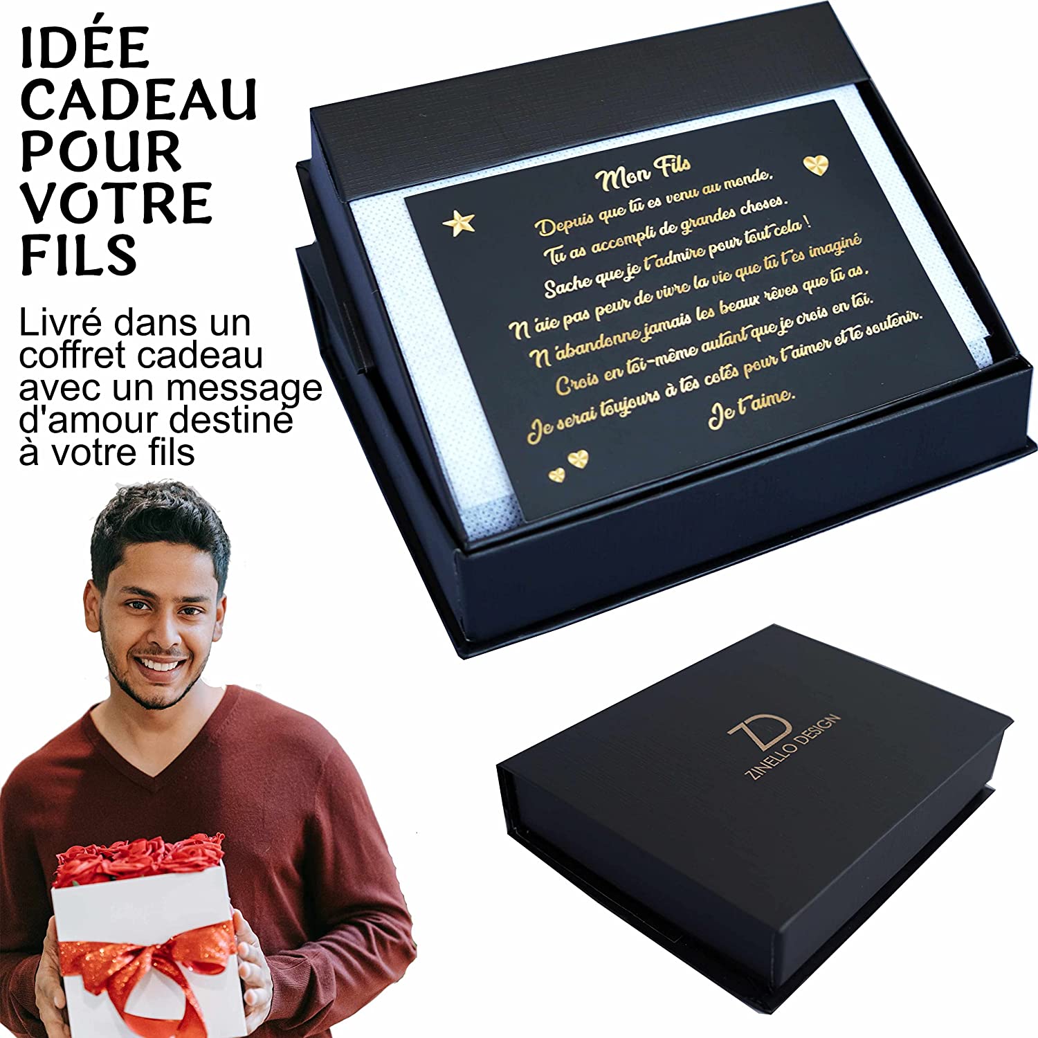 Portefeuille en Cuir pour Homme Livré dans un Coffret Cadeau avec Message Personnalisé. Porte Carte Bancaire, Porte Monnaie, Porte Feuille. Idée Cadeau Noel Anniversaire Fête des Pères Portefeuille en Cuir pour Homme Livré dans un Coffret Cadeau avec Message Personnalisé. Porte Carte Bancaire, Porte Monnaie, Porte Feuille. Idée Cadeau Noel Anniversaire Fête des Pères