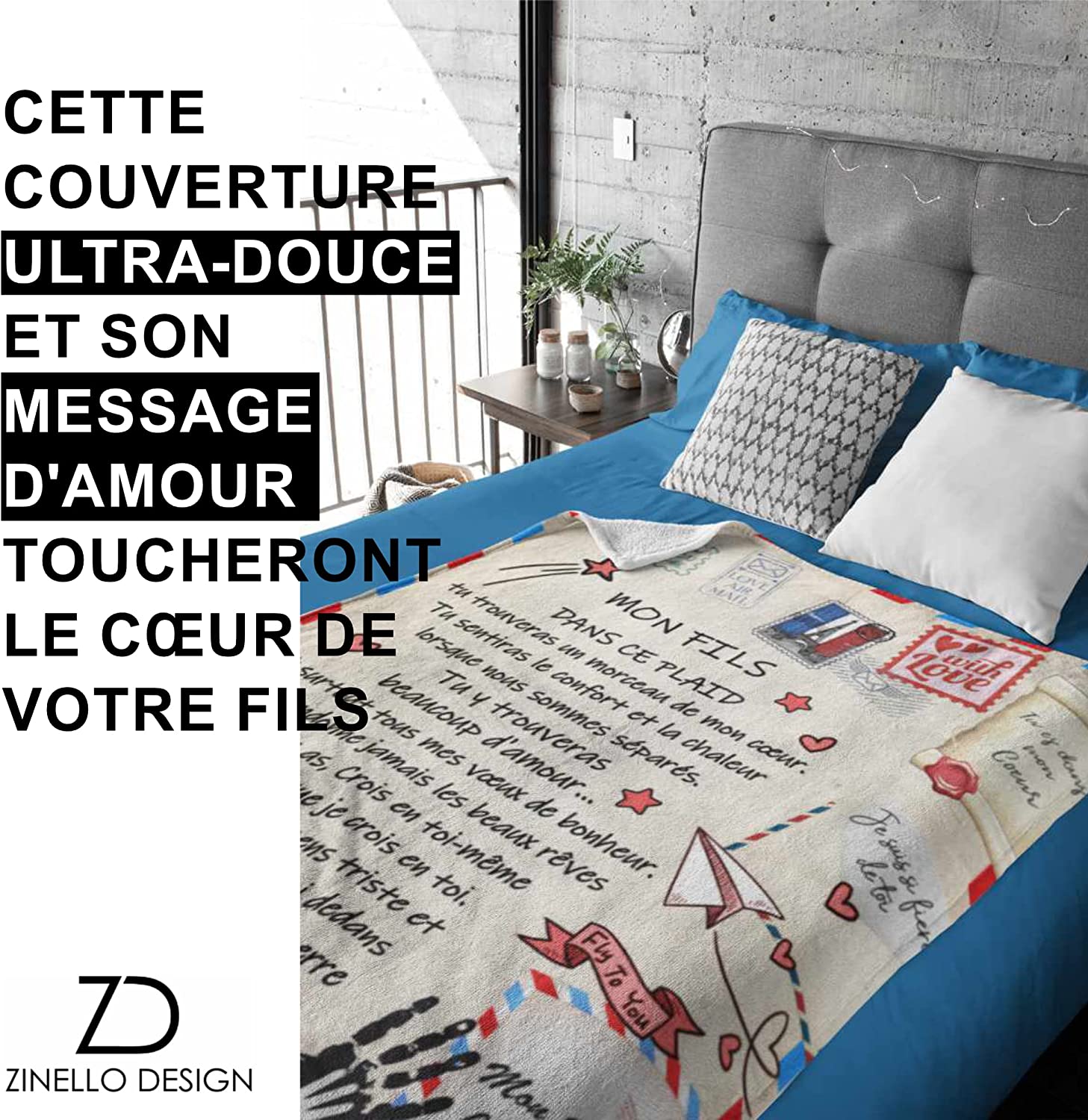 Plaid personnalisé Doux pour Offrir à Son Fils de la Part de Maman Idée Cadeau Original utile pour Un Anniversaire Noel la fête des pères Un Mariage Couverture Couvre lit Deco de la Maison Un canapé Plaid personnalisé Doux pour Offrir à Son Fils de la Part de Maman Idée Cadeau Original utile pour Un Anniversaire Noel la fête des pères Un Mariage Couverture Couvre lit Deco de la Maison Un canapé