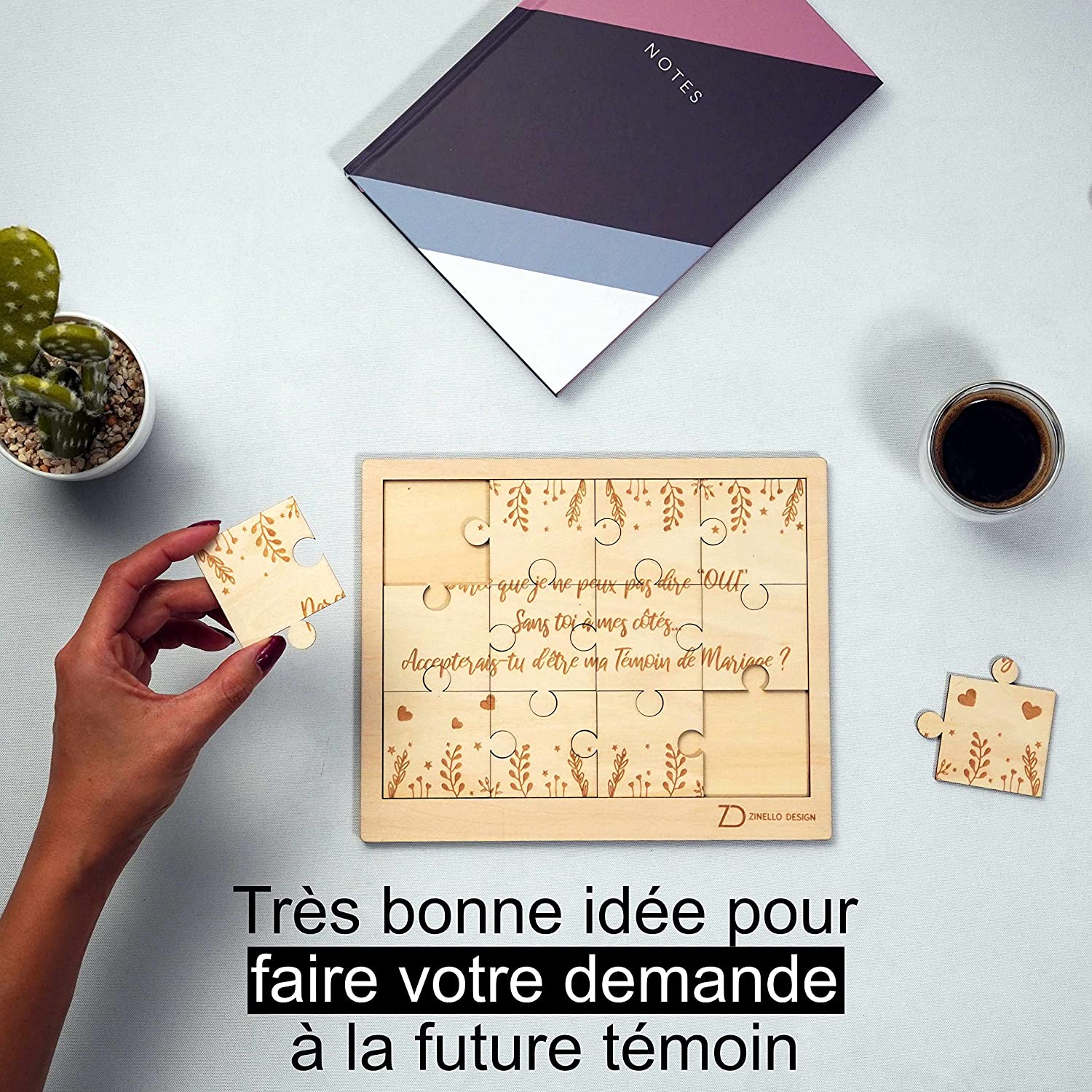 Puzzle en Bois Veux-tu être ma Témoin, Idee Cadeau Casse Tete Original et Personnalisé pour Faire Votre Demande de Temoin pour Votre Mariage, Annonce Insolite EVJF, avec Pochette Cadeau – Avec Cadre Puzzle en Bois Veux-tu être ma Témoin, Idee Cadeau Casse Tete Original et Personnalisé pour Faire Votre Demande de Temoin pour Votre Mariage, Annonce Insolite EVJF, avec Pochette Cadeau – Avec Cadre