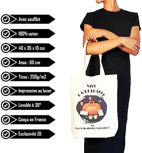 Zinello Design Tote Bag Spécial Depart en Retraite – Idée Cadeau Retraite Femme et Homme – Sac Cabas 100% Coton à Offrir a l’Occasion du Depart d’un Collegue de Travail en Retraite Zinello Design Tote Bag Spécial Depart en Retraite – Idée Cadeau Retraite Femme et Homme – Sac Cabas 100% Coton à Offrir a l’Occasion du Depart d’un Collegue de Travail en Retraite