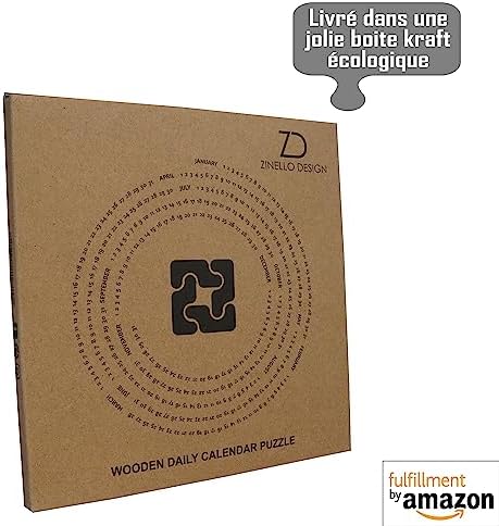 Puzzle Calendrier en Bois – Casse Tete ludique et éducatif pour Adulte et Enfant – Stimulez Votre Esprit avec ce Casse-tête Amusant – Almaniak livré avec chevalets – Cadeau Original et divertissant Puzzle Calendrier en Bois – Casse Tete ludique et éducatif pour Adulte et Enfant – Stimulez Votre Esprit avec ce Casse-tête Amusant – Almaniak livré avec chevalets – Cadeau Original et divertissant