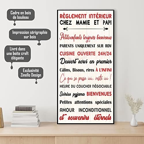 Cadre Décoratif Humoristique en Bois Les Règles de la Maison Chez Mamie et Papi. Tableau Decoration Murale pour les Grands parents qui Accueillent les Petits Enfants. Idée Cadeau Fete des Mères Noel Cadre Décoratif Humoristique en Bois Les Règles de la Maison Chez Mamie et Papi. Tableau Decoration Murale pour les Grands parents qui Accueillent les Petits Enfants. Idée Cadeau Fete des Mères Noel