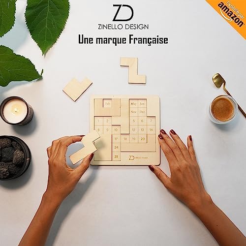 Puzzle Calendrier en Bois – Casse Tete ludique et éducatif pour Adulte et Enfant – Stimulez Votre Esprit avec ce Casse-tête Amusant – Almaniak livré avec chevalets – Cadeau Original et divertissant Puzzle Calendrier en Bois – Casse Tete ludique et éducatif pour Adulte et Enfant – Stimulez Votre Esprit avec ce Casse-tête Amusant – Almaniak livré avec chevalets – Cadeau Original et divertissant