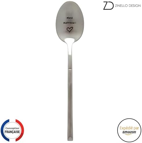Cuillère avec Message « Merci Maitresse », Idee Cadeau Original et Personnalisé pour la fin d’année, noël. Cuillère avec son Coffret pour Offrir à la maitresse d’école, enseignante, professeur, atsem Cuillère avec Message « Merci Maitresse », Idee Cadeau Original et Personnalisé pour la fin d’année, noël. Cuillère avec son Coffret pour Offrir à la maitresse d’école, enseignante, professeur, atsem