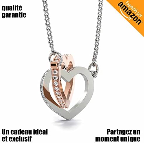 TILOVE Collier Personnalisé pour Femme avec Pendentif en Forme de Coeurs Entrelacés Contenant un Message pour Votre Filleule| Livré dans sa Boite à Bijoux | Idée Cadeau Anniversaire, Noël, Mariage TILOVE Collier Personnalisé pour Femme avec Pendentif en Forme de Coeurs Entrelacés Contenant un Message pour Votre Filleule| Livré dans sa Boite à Bijoux | Idée Cadeau Anniversaire, Noël, Mariage