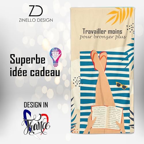Serviette de Plage Microfibre Personnalisée avec Message Humoristique. Drap de Plage 160x80cm Ultra Absorbant, Séchage Rapide, Léger et Compact. Idée Cadeau Femme Homme Ado Anniversaire Noel Serviette de Plage Microfibre Personnalisée avec Message Humoristique. Drap de Plage 160x80cm Ultra Absorbant, Séchage Rapide, Léger et Compact. Idée Cadeau Femme Homme Ado Anniversaire Noel