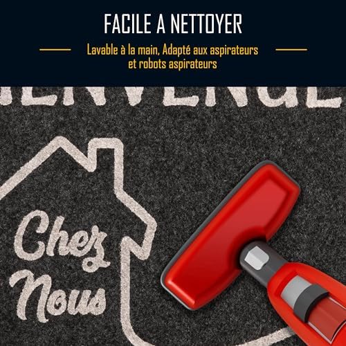 Zinello Design – Paillasson Personnalisé « Bienvenue chez Nous » – Tapis d’Entrée Gris Noir 40×60 cm Intérieur Extérieur avec Message Personnalisé – Antidérapant, Lavable et Résistant à la Pluie Zinello Design – Paillasson Personnalisé « Bienvenue chez Nous » – Tapis d’Entrée Gris Noir 40×60 cm Intérieur Extérieur avec Message Personnalisé – Antidérapant, Lavable et Résistant à la Pluie