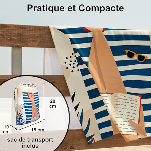Serviette de Plage Microfibre Personnalisée avec Message Humoristique. Drap de Plage 160x80cm Ultra Absorbant, Séchage Rapide, Léger et Compact. Idée Cadeau Femme Homme Ado Anniversaire Noel Serviette de Plage Microfibre Personnalisée avec Message Humoristique. Drap de Plage 160x80cm Ultra Absorbant, Séchage Rapide, Léger et Compact. Idée Cadeau Femme Homme Ado Anniversaire Noel