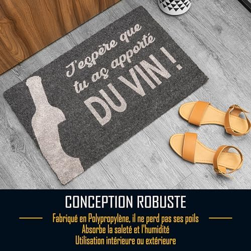 Zinello Design – Paillasson Personnalisé – Tapis d’Entrée Gris Noir 40×60 cm Intérieur Extérieur avec Message Personnalisé – Antidérapant, Lavable et Résistant à la Pluie – Idée Cadeau Crémaillère Zinello Design – Paillasson Personnalisé – Tapis d’Entrée Gris Noir 40×60 cm Intérieur Extérieur avec Message Personnalisé – Antidérapant, Lavable et Résistant à la Pluie – Idée Cadeau Crémaillère