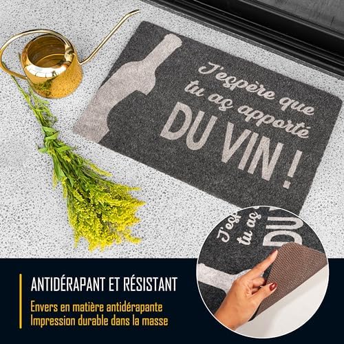 Zinello Design – Paillasson Personnalisé – Tapis d’Entrée Gris Noir 40×60 cm Intérieur Extérieur avec Message Personnalisé – Antidérapant, Lavable et Résistant à la Pluie – Idée Cadeau Crémaillère Zinello Design – Paillasson Personnalisé – Tapis d’Entrée Gris Noir 40×60 cm Intérieur Extérieur avec Message Personnalisé – Antidérapant, Lavable et Résistant à la Pluie – Idée Cadeau Crémaillère
