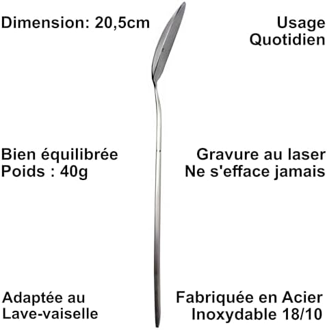 ZINELLO DESIGN – Cuillère à Pâte à Tartiner Personnalisée de 20,5cm – Idée Cadeau Insolite pour Hommes, Femmes et Ados – Accessoire Gourmand pour les Amateurs de Chocolat ! En Acier Inoxydable 18/10 ZINELLO DESIGN – Cuillère à Pâte à Tartiner Personnalisée de 20,5cm – Idée Cadeau Insolite pour Hommes, Femmes et Ados – Accessoire Gourmand pour les Amateurs de Chocolat ! En Acier Inoxydable 18/10