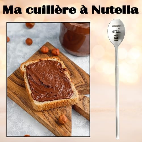 ZINELLO DESIGN – Cuillère à Pâte à Tartiner Personnalisée de 20,5cm – Idée Cadeau Insolite pour Hommes, Femmes et Ados – Accessoire Gourmand pour les Amateurs de Chocolat ! En Acier Inoxydable 18/10 ZINELLO DESIGN – Cuillère à Pâte à Tartiner Personnalisée de 20,5cm – Idée Cadeau Insolite pour Hommes, Femmes et Ados – Accessoire Gourmand pour les Amateurs de Chocolat ! En Acier Inoxydable 18/10