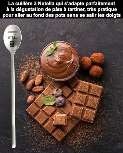 ZINELLO DESIGN – Cuillère à Pâte à Tartiner Personnalisée de 20,5cm – Idée Cadeau Insolite pour Hommes, Femmes et Ados – Accessoire Gourmand pour les Amateurs de Chocolat ! En Acier Inoxydable 18/10 ZINELLO DESIGN – Cuillère à Pâte à Tartiner Personnalisée de 20,5cm – Idée Cadeau Insolite pour Hommes, Femmes et Ados – Accessoire Gourmand pour les Amateurs de Chocolat ! En Acier Inoxydable 18/10