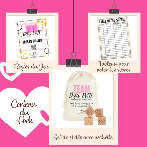 Team défi EVJF - Jeu de dés pour future mariée 1