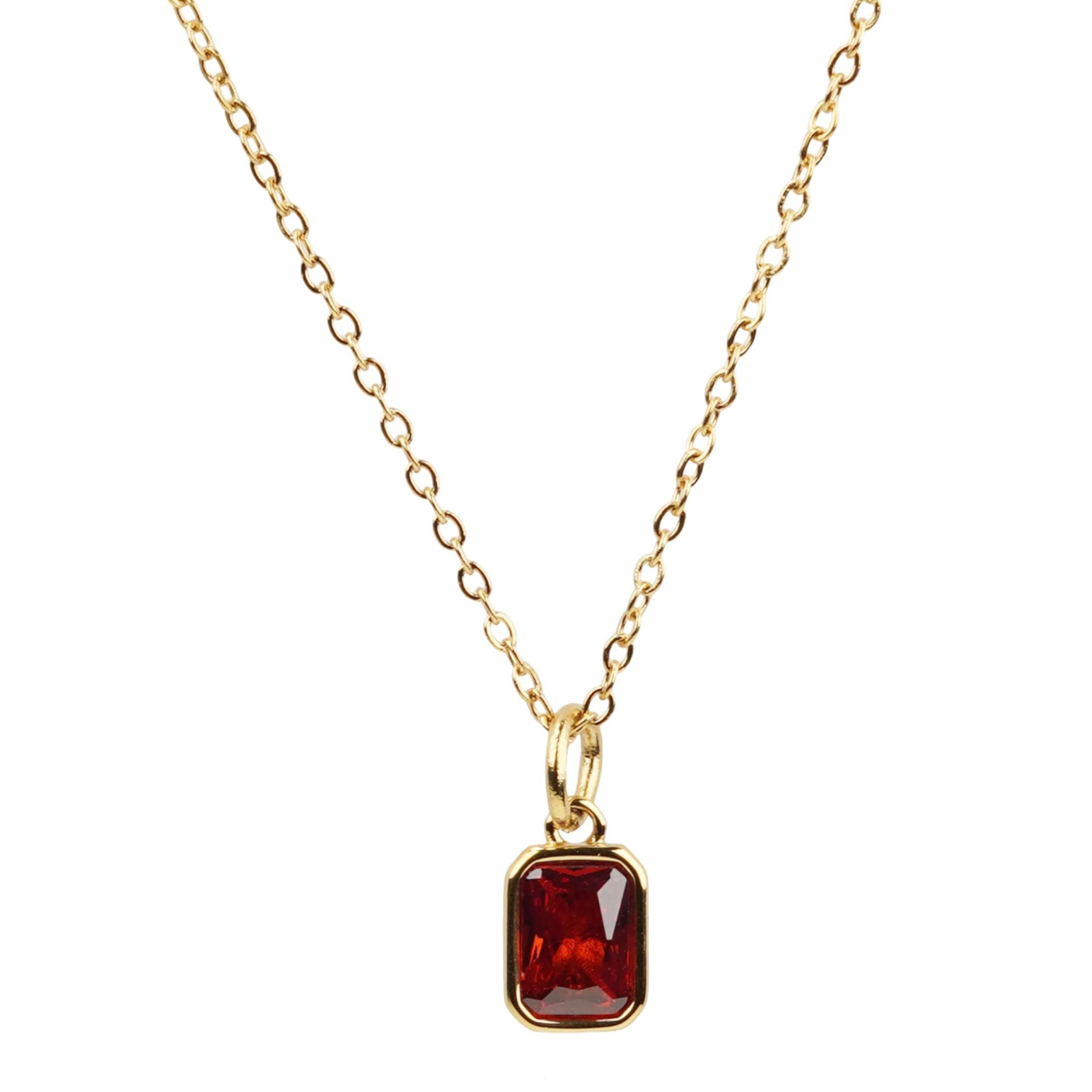 Bracelet Plaqué or et pierre Grenat Rouge 1