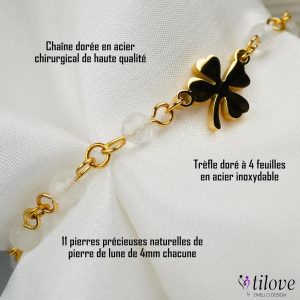 Bracelet en Pierre de Lune Naturelle 2