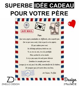 Plaid personnalisé pour papa de la part de sa fille 2